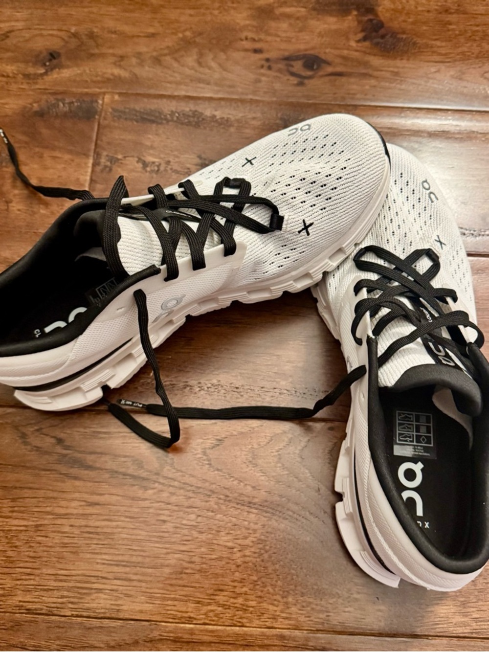 On Running Men's Athletic Shoes White with Black Accents